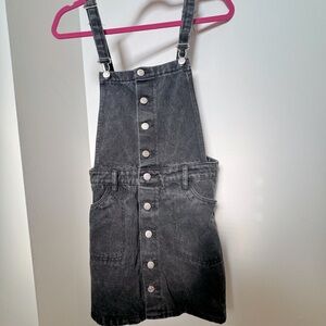 PacSun Black Denim Overall Dress small